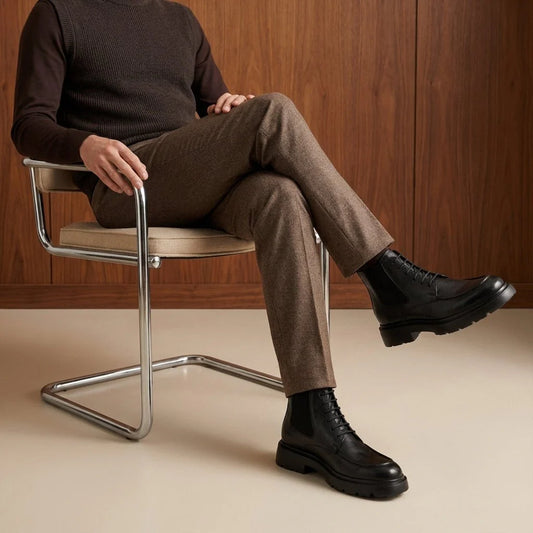 Owen: Bottes Homme - Cuir Noir