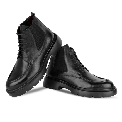 Owen: Bottes Homme - Cuir Noir